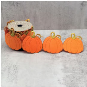 4" x 5 YDS Pumpkin Garland in Orange