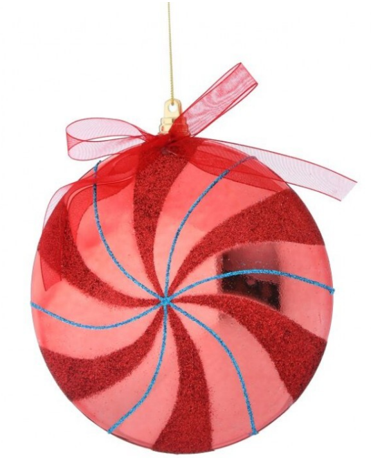 150MM VP Sweets Candy Disk Ornament- Choice of Pink or Red