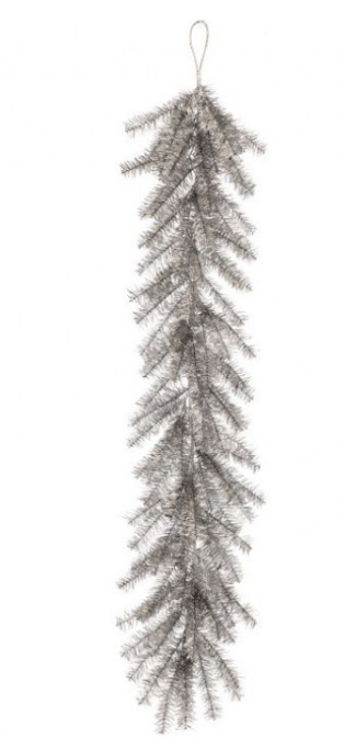 48" Retro Tinsel Garland - Silver