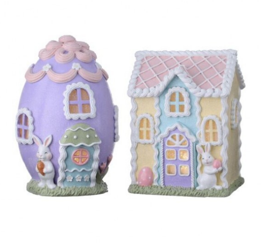 8" and 9" Easter Sweets House with LED Battery and Timer