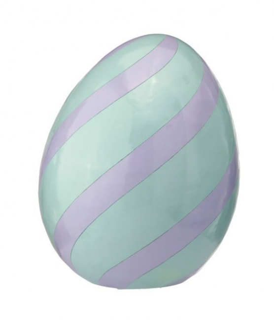 27.5" Resin Outdoor Easter Egg - Blue and Lavender