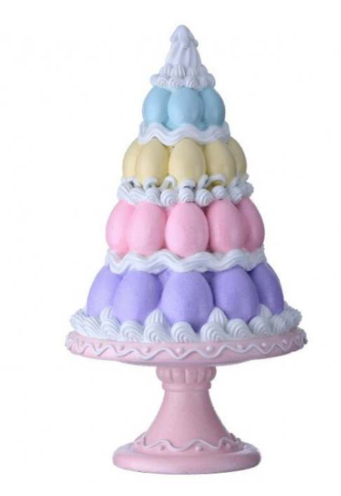 14" Resin Easter Egg Tree on Pedestal