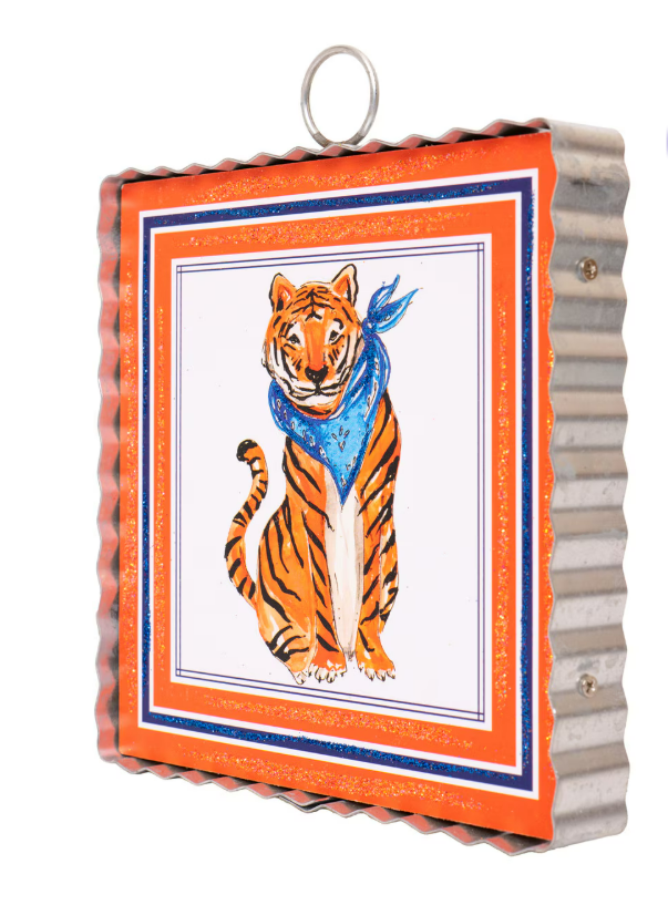 Mini Gallery Navy and Orange Tiger by The Round Top Collection