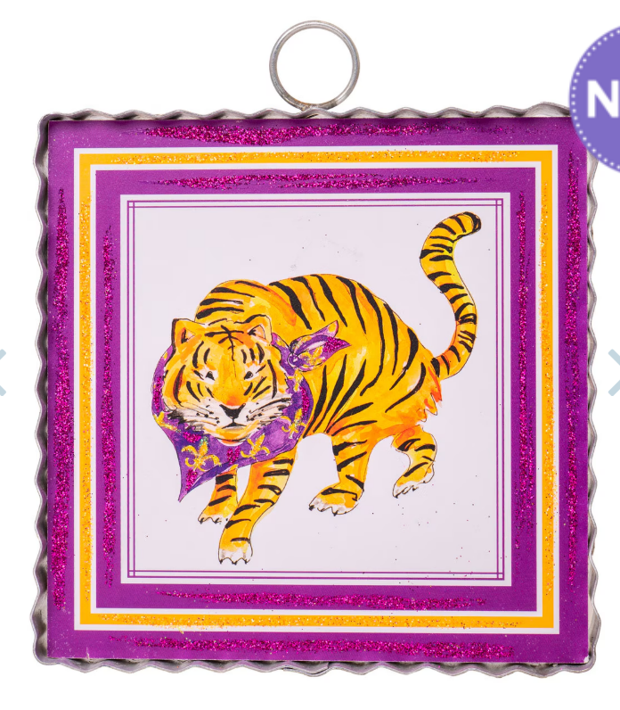 Mini Gallery Purple and Gold Tiger by the Round Top Collection