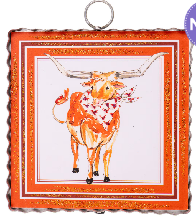 Mini Gallery Longhorn Ornament bt The Round Top Collection