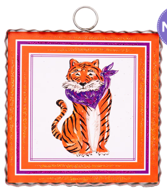 Mini Gallery Purple and Orange Tiger by The Round Top Collection