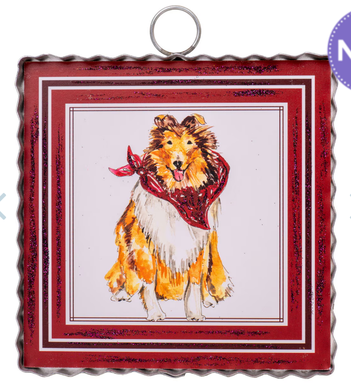 Mini Gallery Collie Dog Ornament by the Round Top Collection