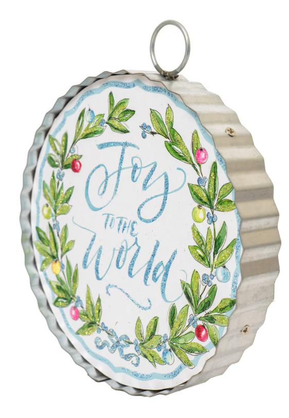 Mini Gallery Round Joy To The World Ornament