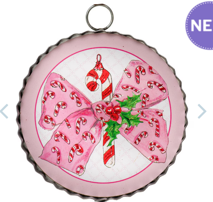 Mini Gallery Vintage Candy Cane Bow Ornament