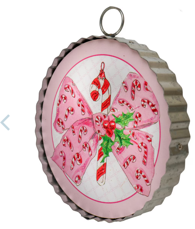 Mini Gallery Vintage Candy Cane Bow Ornament