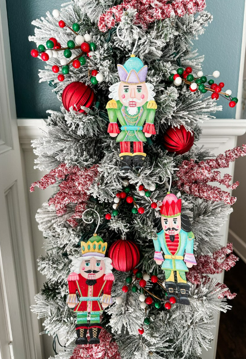 Merry & Bright Nutcracker Ornaments - Set of 3