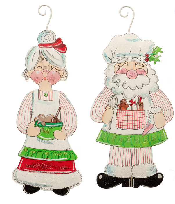 Mr. &amp; Mrs. Clause Ornaments - Set of 2