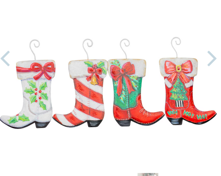 Cowboy Stocking Ornaments - Set of 4