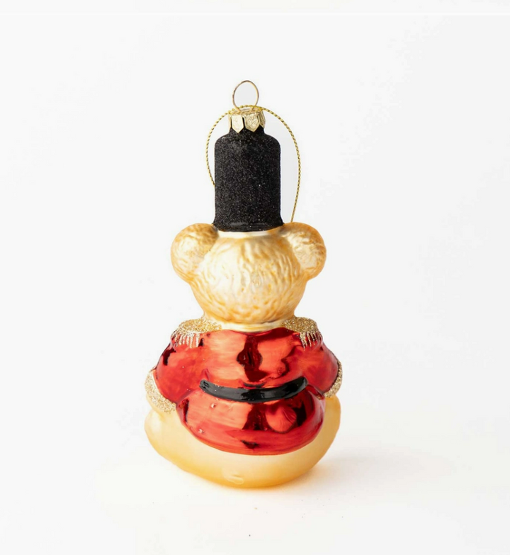 Red Teddy Bear Boxed Glass Ornament