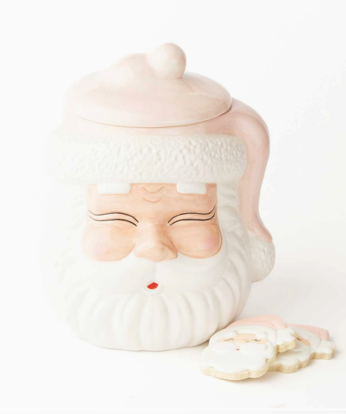 Pink Santa Cookie Jar