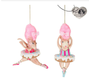 5.5" Cotten Candy Carnival Donut Bettina Ornament - Choice of 2 Styles