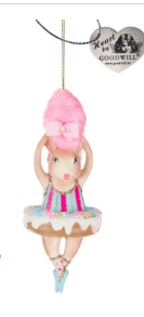 5.5" Cotten Candy Carnival Donut Bettina Ornament - Choice of 2 Styles