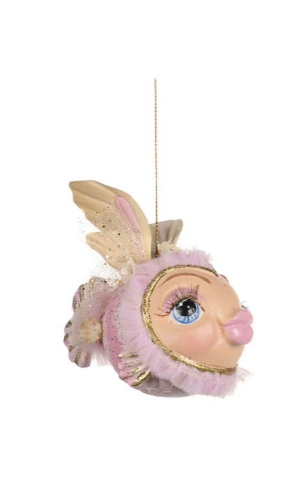 4.5" Sky Tulle Chubby Fairy Fish - Choice of Pink or Purple
