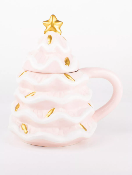 Pink Christmas Tree Mug