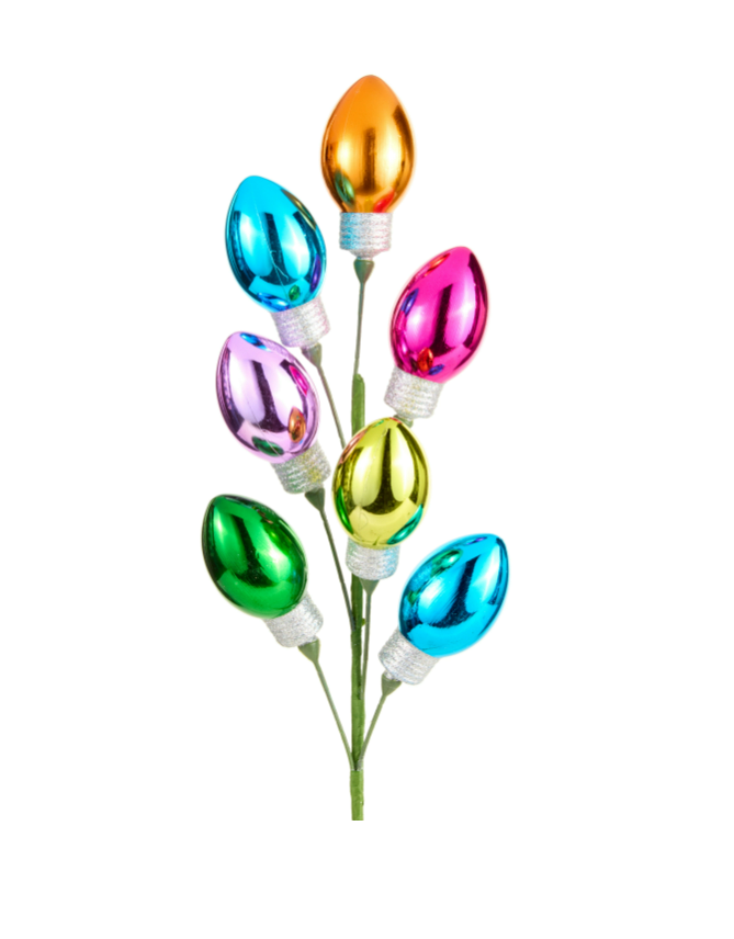 28" Multiocolor Light Bulb Spray