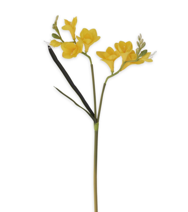 21" Yellow Real Touch Freesia Stem