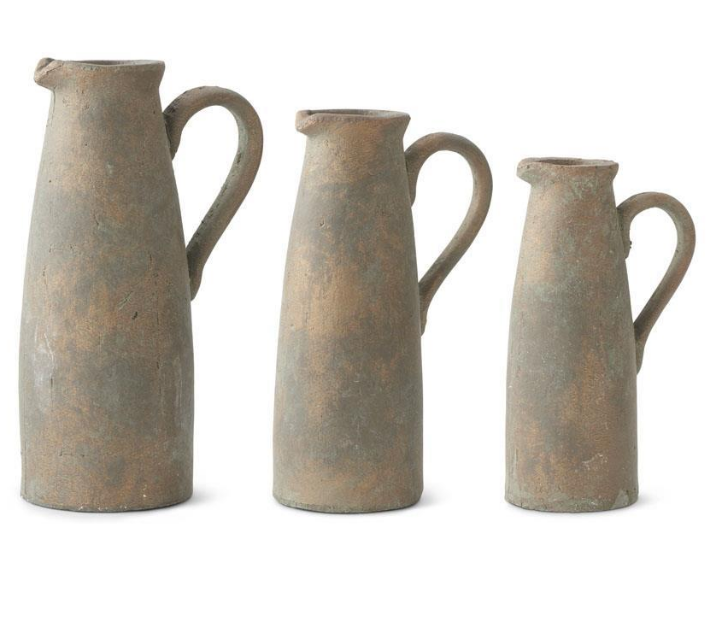 Terracotta Pitchers with Bronze Glaze - Choice of Small, Medium and Large