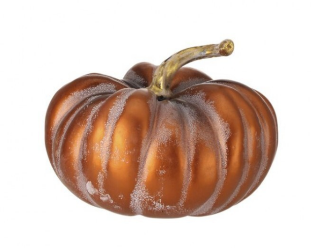 9" Metalic Autumn Latex Pumpkin - Coffee or Copper