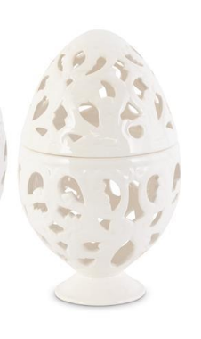 Cream Scroll Cutout Egg Containers - Choice of 3 Sizes