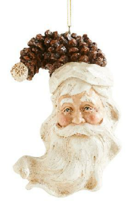 Pinecone Head Santa Ornament - Choice of 3 Styles