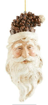Pinecone Head Santa Ornament - Choice of 3 Styles