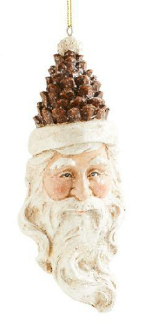 Pinecone Head Santa Ornament - Choice of 3 Styles