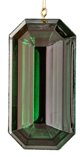 5" Acrylic Precious Gem Ornament - Oblong