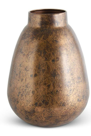 Copper Distressed Metal Vases