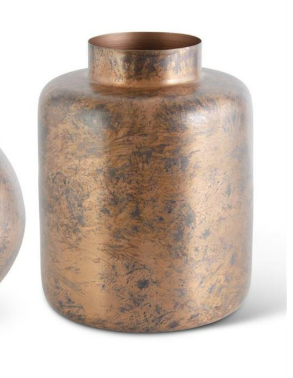Copper Distressed Metal Vases