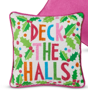 12" Pillow - Choice between Holly Jolly or Deck the Halls