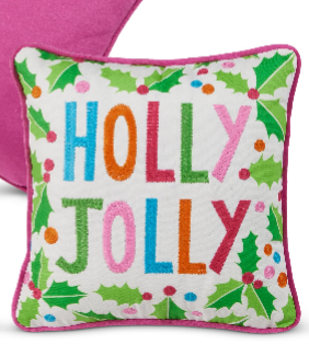 12" Pillow - Choice between Holly Jolly or Deck the Halls