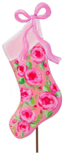 Pink Fanciful Ribbon Stockings