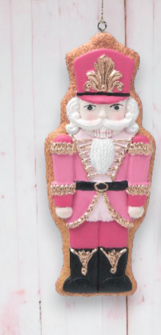 6"Pink Nutcracker Gingerbread Ornaments