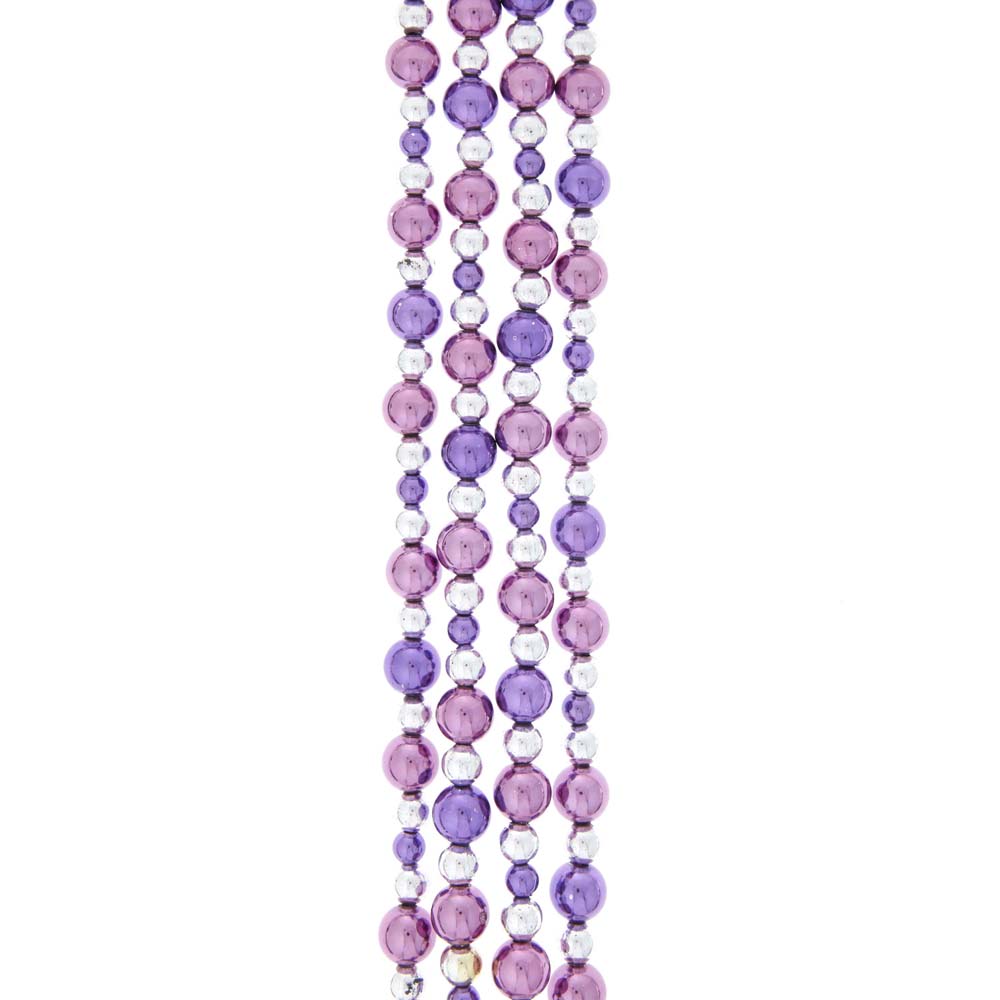 5' Purple and Silver Garland