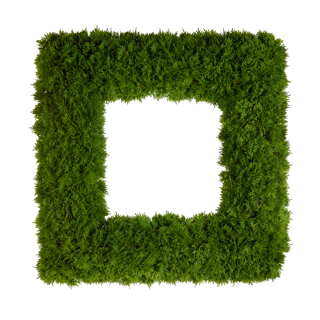 24" Square Sedum Wreath