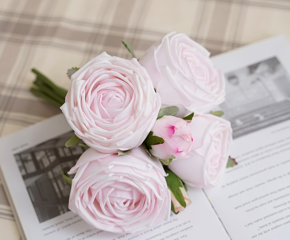 6-stem Bundle-Real Touch Rose Bouquet