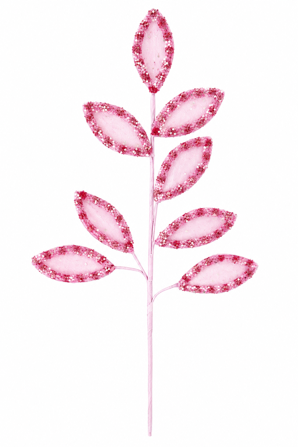 27" Candy with Snowglitter Spray Stem in Pink and Red