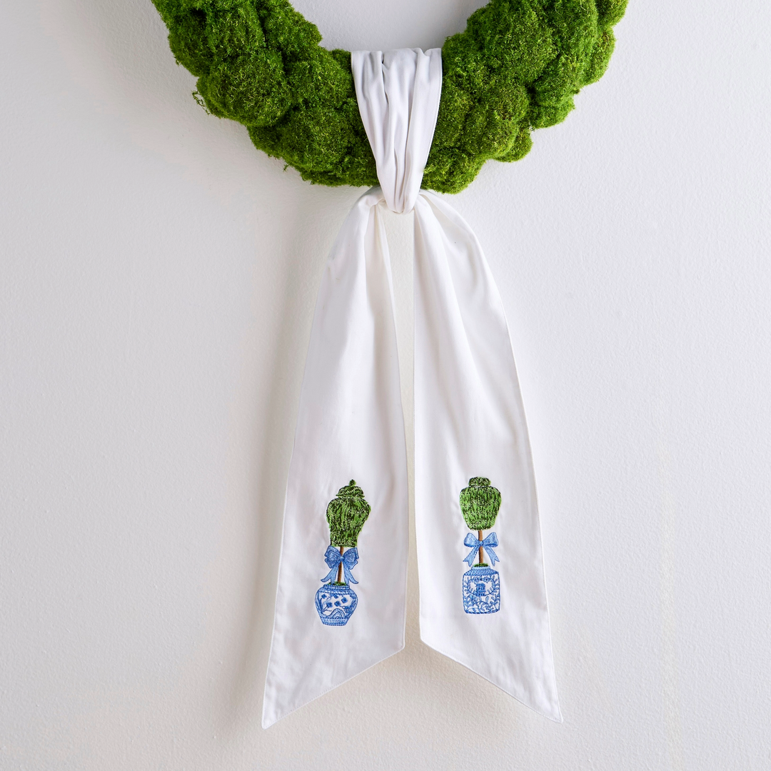 60" Topiaries Wreath Sash