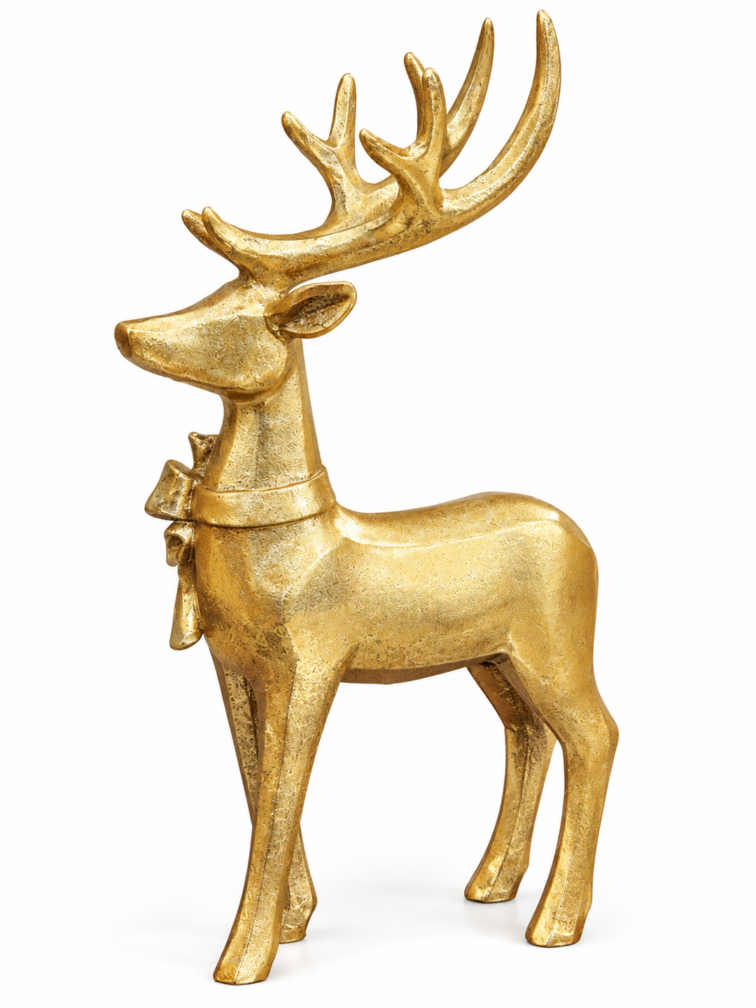 7" Gold Deer Reindeer Ornament
