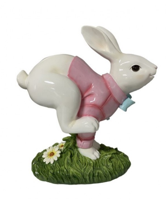 20" Outdoor OK Leaping Bunny - Pink