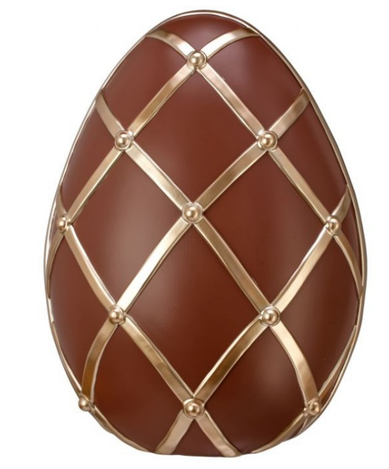 16.25" Resin Lattice Chocolate Egg