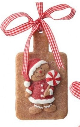 5" Resin Gingerbread Cutting Board - 2 assorted