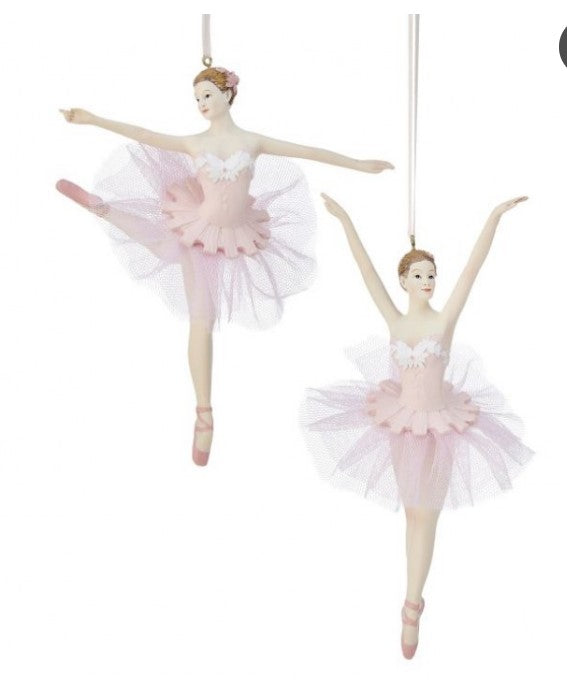 7.5" Resin Ballerina Ornaments - Choice of 2 Styles