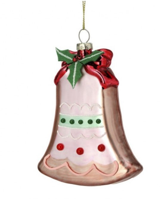 5" Glass Bell Cookie Ornament