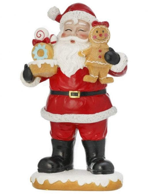 9" Resin Santa with Sweets